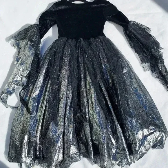 Spirit Costume Girls Dress Black and Silver Size Small - Picture 7 of 8